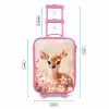 Hertje - Ogen - Stippen - Bloemen Kinderkoffer - Roze klein -productfoto_formaten