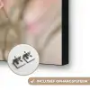 Lelies - Meeldraden - Roze - Wazig Textielframe zwart klein -USP_ophangsysteemNL