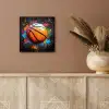 Graffiti - Basketbal - Verf - Sport aluminium wit klein -sfeer4