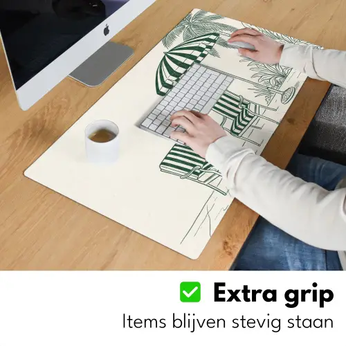 Terras - Illustratie - Groen Muismat XXL klein -sfeer3