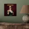 Koffie - Vrouw - Middelvinger aluminium wit klein -sfeer2