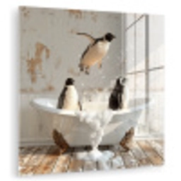 Vintage - Pinguïn - Badkuip - Schuim plexiglas 5mm klein -zzzproduct_nieuw