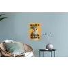 Geel - Uil - Vogel - Decoratie Muursticker klein -plant