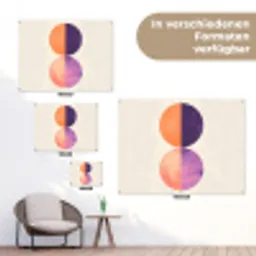 Abstract - Cirkels - Paars tuinposter los doek klein -Xsfeer9_DE
