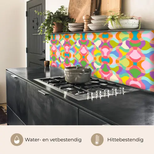 Design - Abstract - Kleuren - Retro keuken achterwand 2 middel 871 -usp_NL