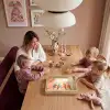 Vogels - Tak - Quote - Roze Dienblad Rechthoek middel -sfeer4