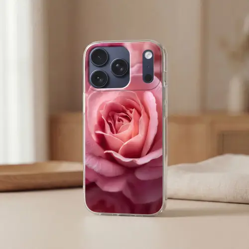 Roze - Roos - Romantisch Telefoonhoesje iPhone 17 Pro klein -sfeer2