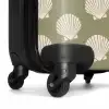 Patronen - Schelp patroon in grijsgroen NBS - Handbagage koffer - Kinderen Unisex middel -wiel