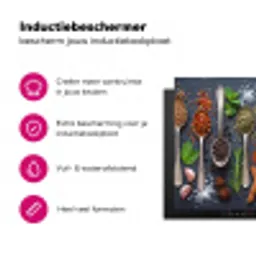 Kruiden - Lepels - Culinair - Kleurrijk - Sfeervol Inductie beschermer vinyl 3mm klein -wsfeer2_website