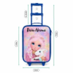 Meisje - Eenhoorn - Roze Kinderkoffer - Blauw klein -productfoto_formaten