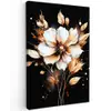 Bloem - Verf - Goud - Graffiti - Modern Tuinposter op houten frame 2 cm dik klein -3d