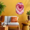 Hartvorm - Roze - Tie dye Wandcirkel Ovaal Forex klein -sfeer4