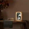 Bogen - Donkergroen - Lijnen Light Box met kabel (Tafellamp) klein -sfeer4