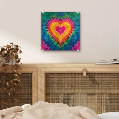 Hart - Tie Dye - Kleurrijk plexiglas 5mm klein -sfeer4