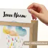 Wolk - Regen - Watercolor - Kleurrijk Light Box met kabel (Kinderlampje) klein -USP_websiteprintNL