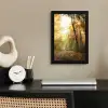 Bos - Herfst - Zon - Landschap - Natuur - Bomen - Bladeren fotolijst zwart zonder passe partout klein -sfeer1