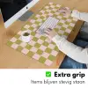 Patroon - Geblokt - Olijfgroen - Amore Muismat XXL klein -sfeer3