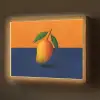 Mango - Vlakken - Bladeren - Oranje Light Box met batterij (Wandlamp) middel -z3d_website
