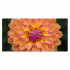 Dahlia - Bloem - Oranje Muismat XXL klein -3d_leeg