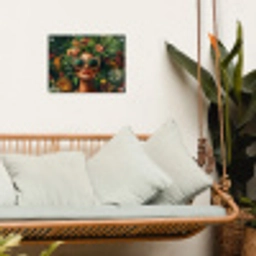 Vrouw - Panterprint - Jungle - Natuur - Luxe tuinposter los doek klein -sfeer7