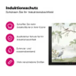 Reiger - Landschap - Groen Inductie beschermer vinyl 3mm klein -zzzzzzz-lf-ups