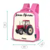Tractor - Getekend - Rood Kinderrugzak - Roze middel -productfoto_formaten