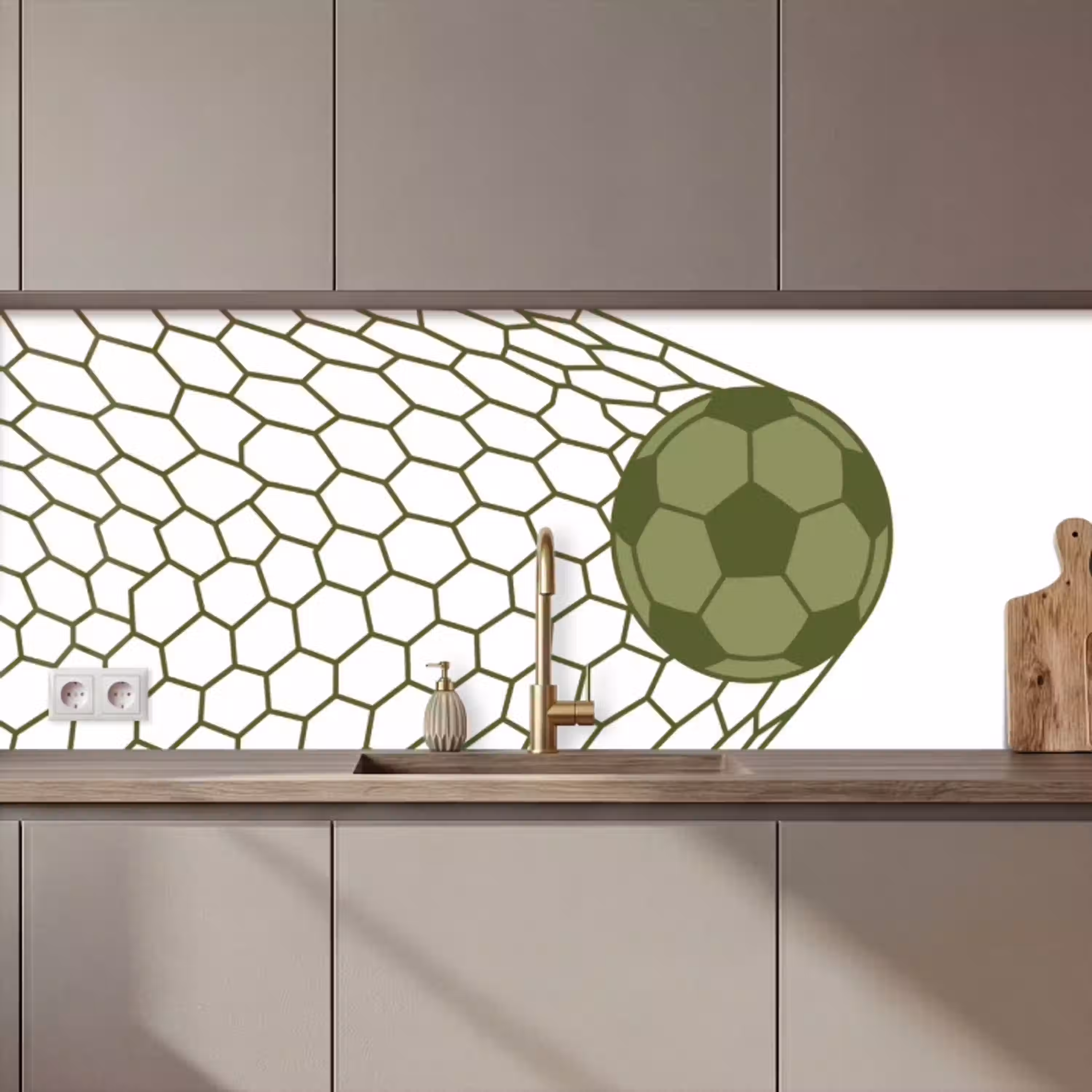 Voetbal - Goal - Sport - Groen keuken achterwand 2 middel zz_3dshopping