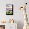 Lavendel - Bloemen - Zonsondergang - Paars - Weide fotolijst zwart zonder passe partout klein -usfeer4_kinderkamer