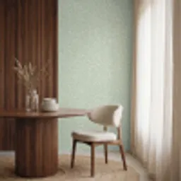 Bloemen - Patroon - Groen Behang Vinyl klein 1060 -sfeer1