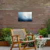Meeuw - Wit - Zee - Mistig Tuinposter op houten frame 2 cm dik klein -sfeer3