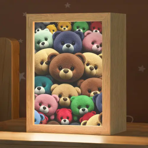 Knuffelbeer - Teddy - Design - Kids Light Box met kabel klein -zzz_3d_website