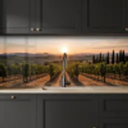 Wijngaard - Zonsondergang - Landschap keuken achterwand 2 middel -sfeer1