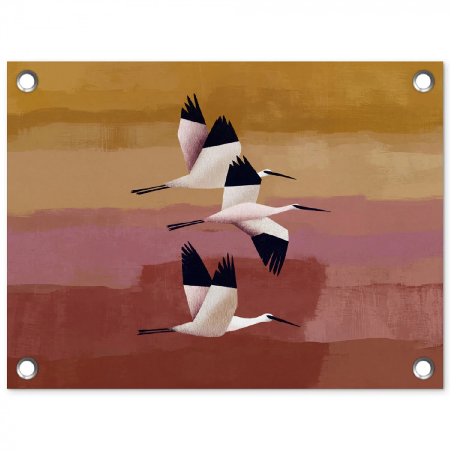 Vogels - Snavel - Abstract tuinposter los doek klein -3d