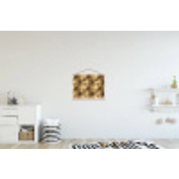 Geometrisch - Tegels - Goud textielposter latten blank klein 122 -kinderkamer