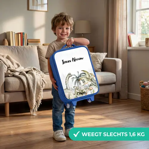 Dino Jungle Kinderkoffer - Blauw klein -sfeer2_NL
