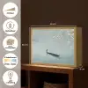 Bloesems - Minimalistisch - Wateroppervlak - Boot Light Box met batterij (Wandlamp) middel -USP_websiteoverzichtNL