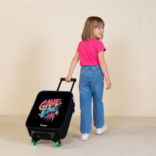 Game - Controller - Graffiti - Neon Kinderkoffer - Zwart klein -sfeer1