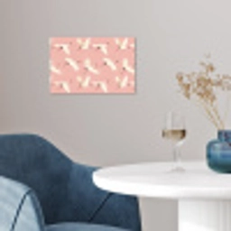 Modern - Kraanvogels - Roze poster papier klein 62 -sfeer3