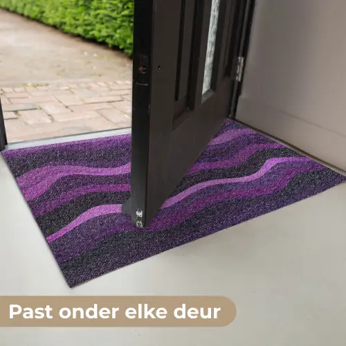 Lijnen - Golven - Paars - Abstract Deurmat klein -USP_NL