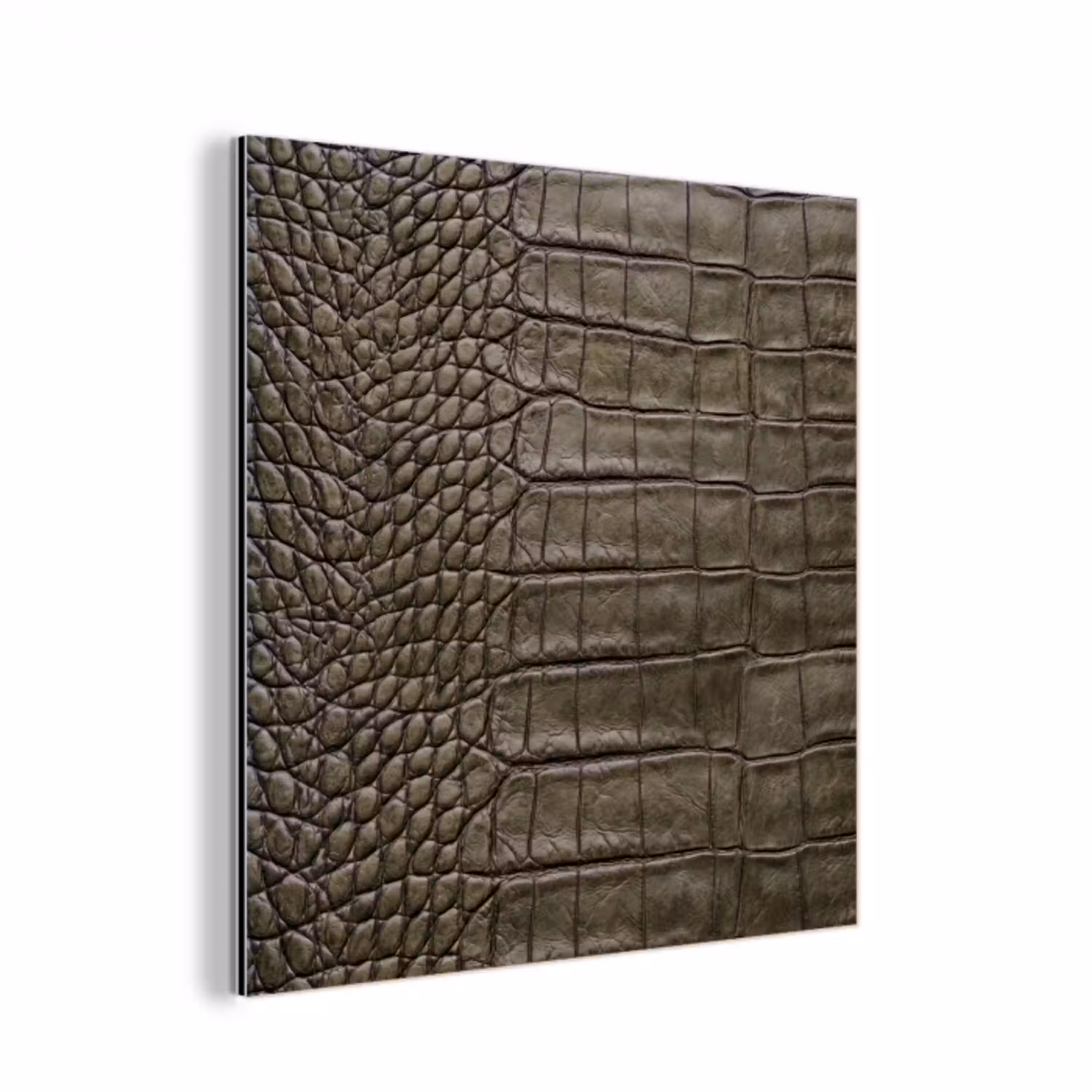 Krokodillenleer - Structuur - Groen aluminium wit klein -3d