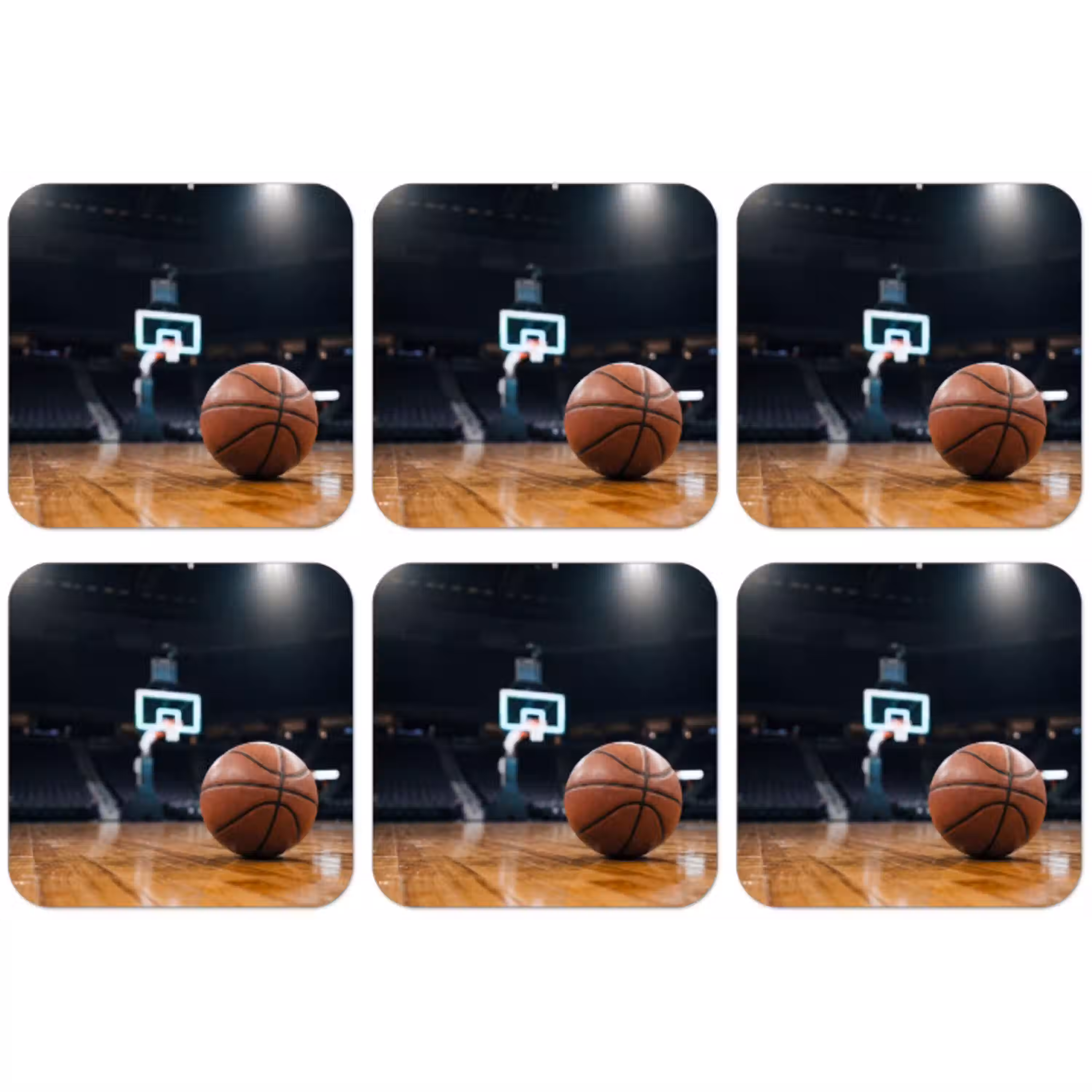 Basketbal - Arena - Sport onderzetter kurk middel -zkaufland3dotto