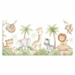 Dieren - Jungle - Pastel Muismat XXL klein -3d_leeg
