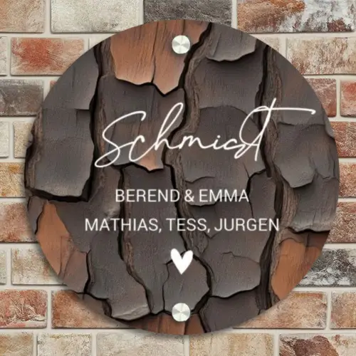 Boomschors - Sierlijk Naambord Rond klein -sfeer2