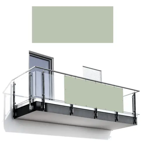 Mintgroen - Effen kleur Balkonbeschermer Duitsland klein 596 -3d