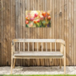 Tulpen - Sprookjesachtig - Kleurrijk Tuinposter op houten frame 2 cm dik klein -sfeer4