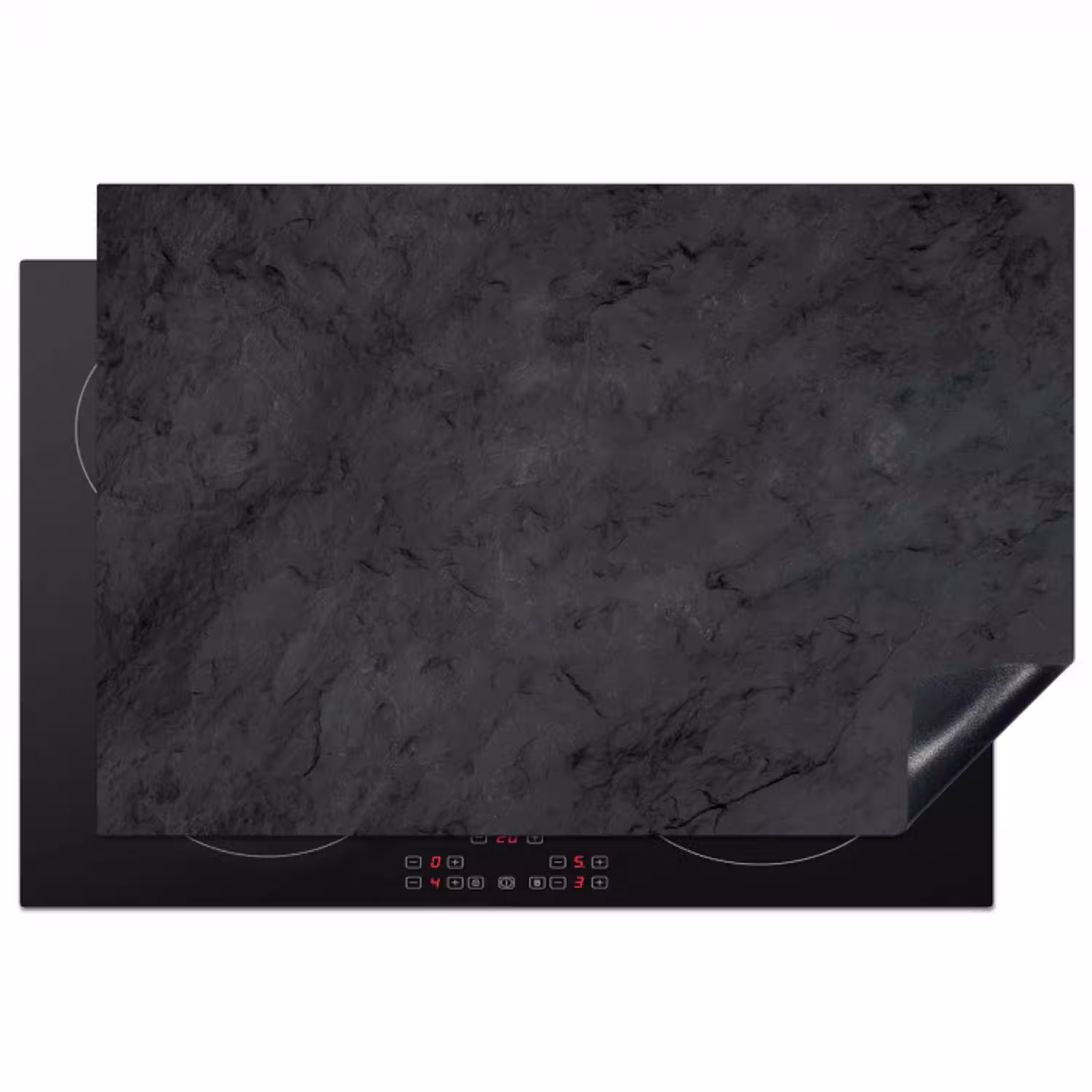 Grijs - Cement - Beton - Industrieel - Structuur Inductie beschermer vinyl 3mm klein -3d