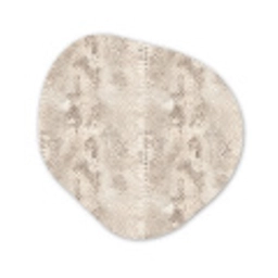 Slang - Patroon - Beige Wandcirkel Organisch Forex 3mm klein 629 -3d