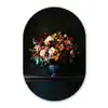 Groot - Bloemen - Vaas - Boeket Wandcirkel Ovaal Glas middel -3d