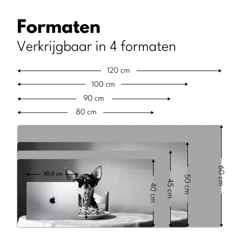 Chihuahua - Hond - Zonnebril - Humoristisch - Zwart - Wit - Spaghetti Muismat XXL klein -sfeer5