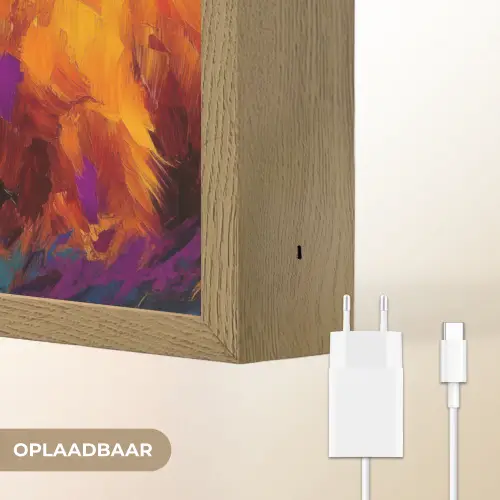 Schotse hooglander - Koeien - Dieren - Kunst Light Box met batterij (Wandlamp) middel -USP_websiteoplaadbaarNL
